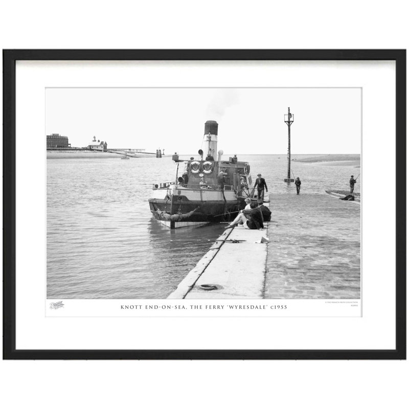 Knott End On Sea, The Ferry Wyresdale C1955 - Single Picture Frame Print, 60cm H x 80cm W x 2.3cm D