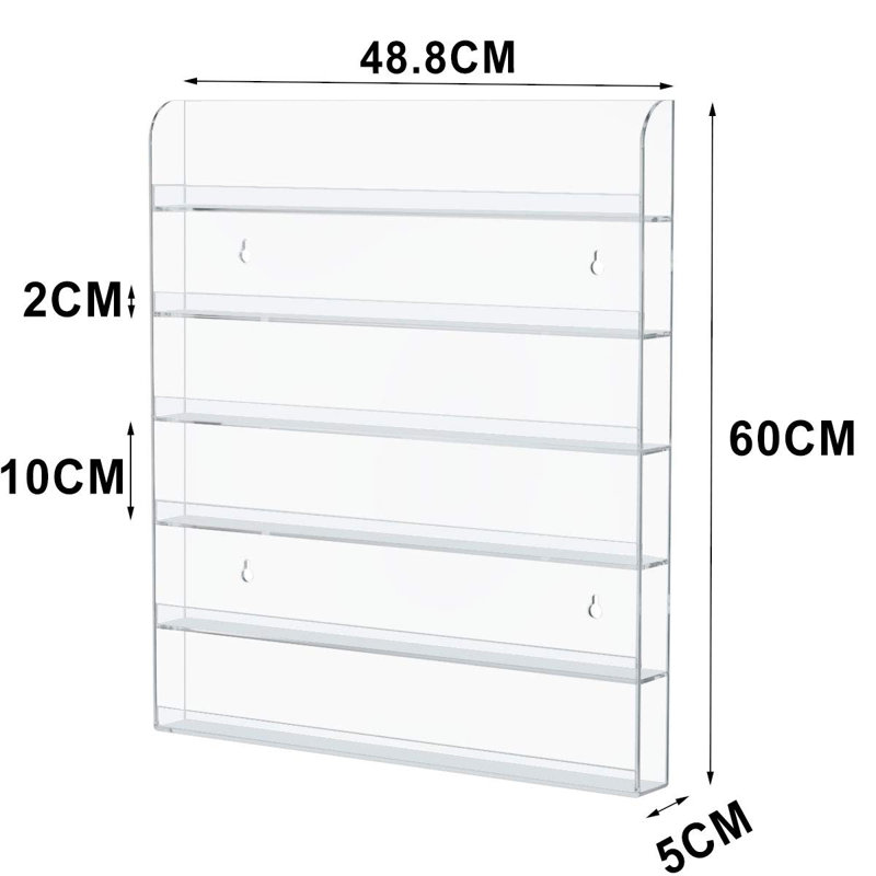Azzitta 6 Piece Acrylic Floating Shelf