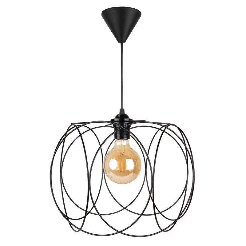 Luminaire suspendu géométrique 1 lumière Chouinard, Noir