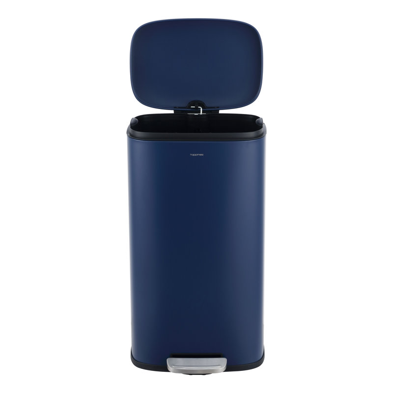 Steel Step On Kitchen Trash Can - 13.2 Gallons, Denim Blue