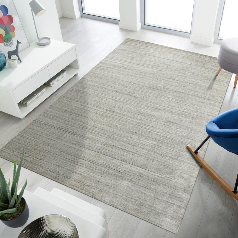 Tapis transitionnel uni en laine et viscose Maya, Rectangle de 10 pi x 14 pi