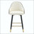 PU Leather Bar Stool Set with Gold Accent Footrest and Ergonomic Back-411436069