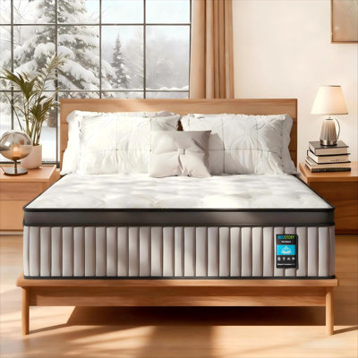 Bedstory 12"/14" Premium Medium Firm Cooling Gel Mattress with Reinforced Edge Support, Pressure Relieving Pocket Springs and Gel Memory Foam, CertiPU by Bedstory