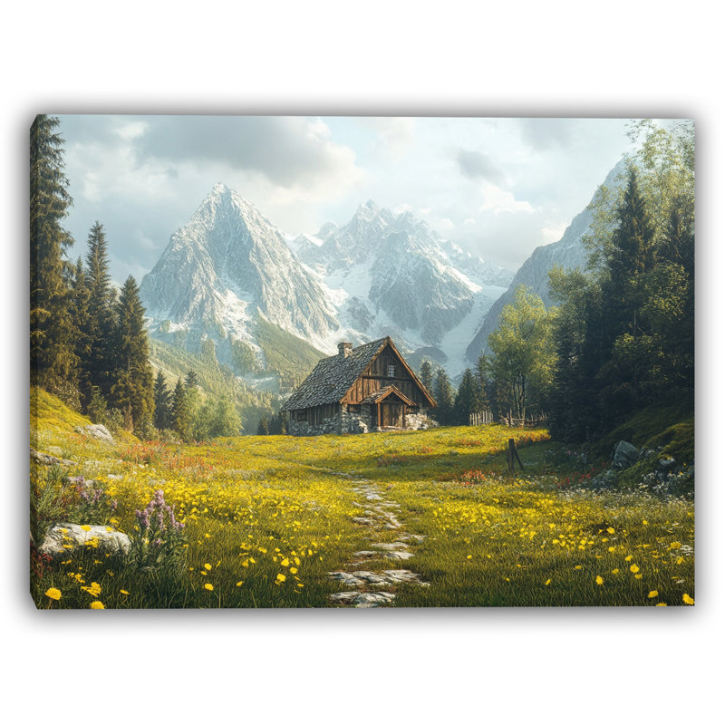 Jardin alpin - montagne sauvage, H 24 po x l 36 po