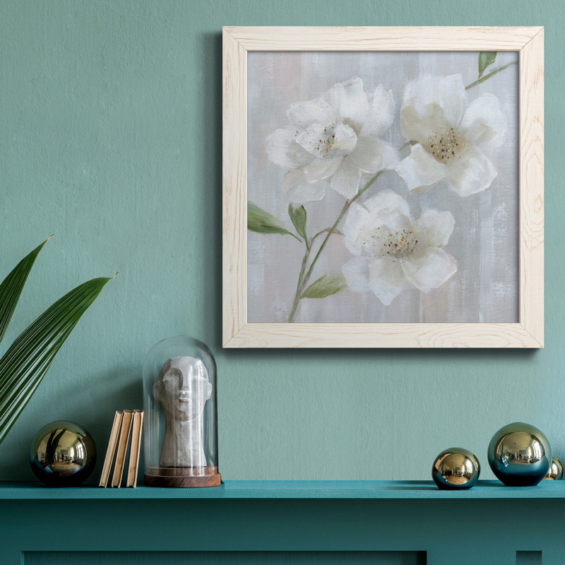 Grès I - peinture sur toile encadrée, H 20 po x l 20 po x P 1,5 po, Cadre blanc