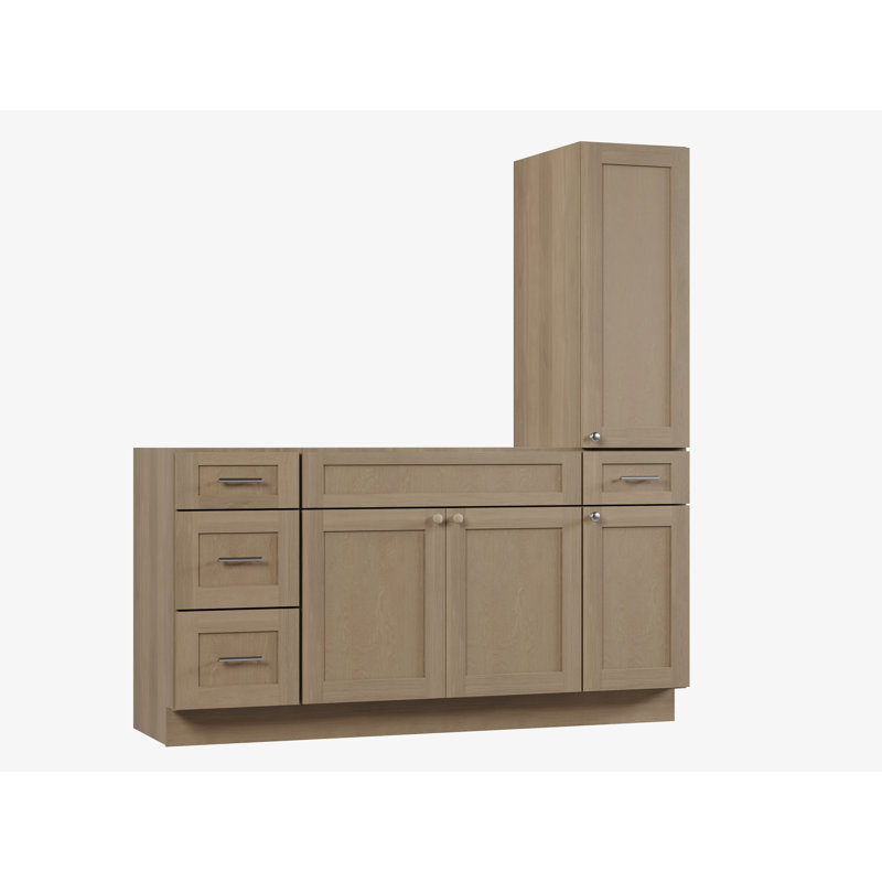 Meuble-lavabo simple de 66 po Disar, Chêne naturel