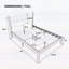 Structure de lit plateforme Mid-Century moderne avec tête de lit tapissier, support en lattes de bois, aucun sommier requis, assemblage facile, pleine grandeur, brun-79130956-79130958