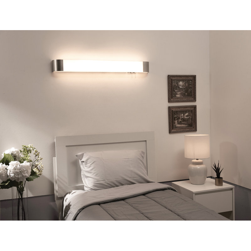 Quon Acrylic Flush Mount, Satin Nickel, 5"H x 52"W x 5"D