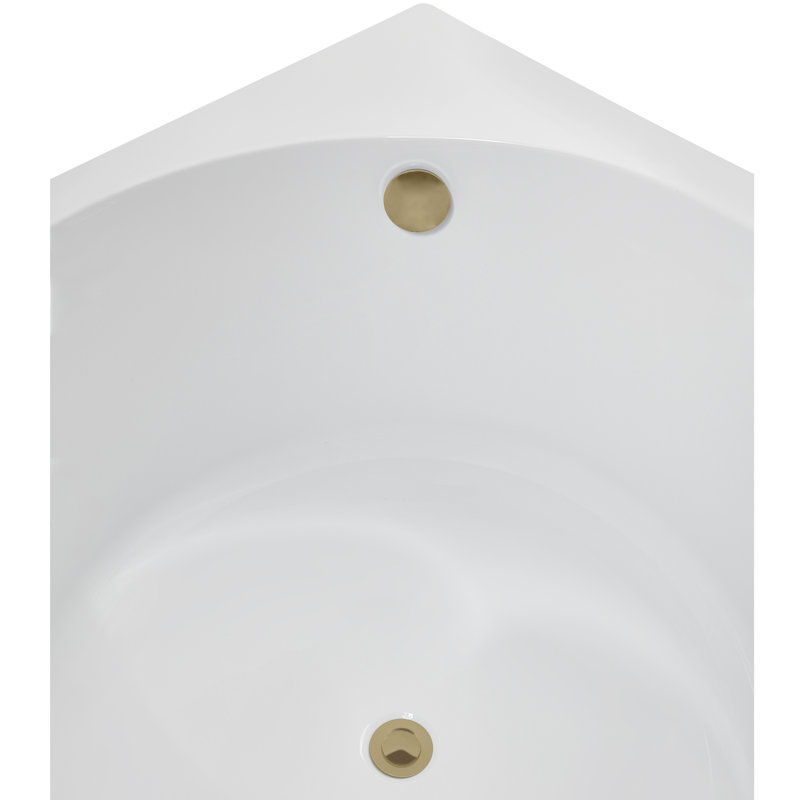 Bac autoportant avec drain 47 "Streamline, Laiton brossé