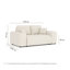 Two-seater square arms loveseat sofa-1780421635