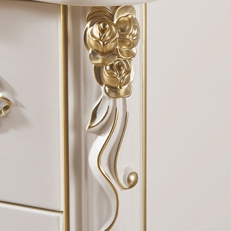 Armoire d'appoint en bois manufacturé blanc massif, Blanc