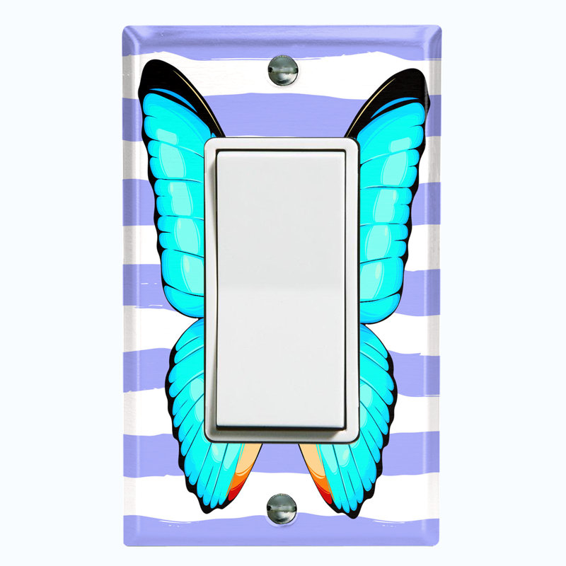 Plaque murale berçante 1 bande Blue Butterfly