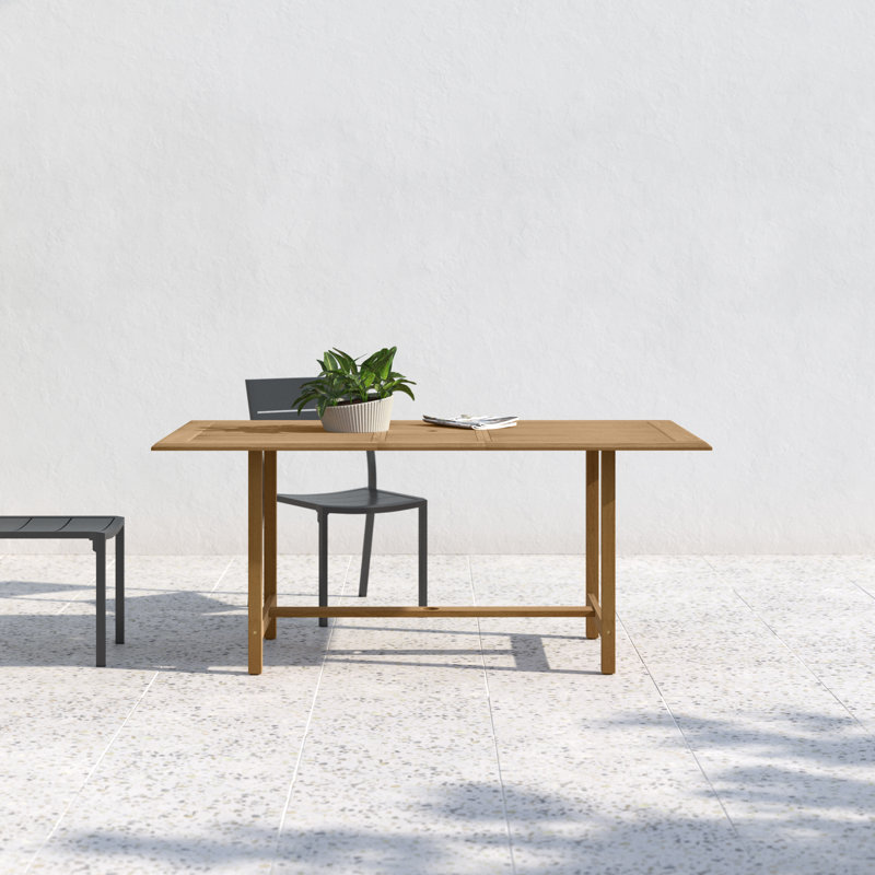 Wood Patio Dining Set with, Black