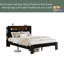 Structure de lit plateforme en bois avec tête de lit à DEL avec rangement et 2 ports USB, silencieux, aucun sommier nécessaire et outil d'assemblage facile, grand rangement sous le lit-621864042