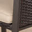 Tabouret de bar RIGA avec osier en PE et coussin, structure en fer durable et aluminium pour ensembles de bar