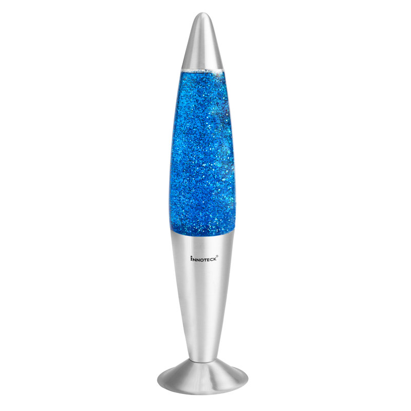 Borden Metal Lamp, Light Blue Glitter