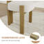 Ensemble de 2 chaises de salle à manger rembourrées modernes, fauteuil sans accoudoirs moelleux avec dossier courbé et pieds en bois d'hévéa-129040865-129040864-129040861