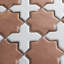 Sentier Des Cotto Star W/Cross 11-7/8 In. X 11-7/8 In. Porcelain Mosaic Tile-1562268486