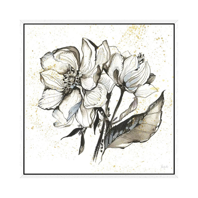 Elegance III by Kristy Rice - Print on Canvas, 45.72cm H x 45.72cm W x 3.81cm D, White Framed