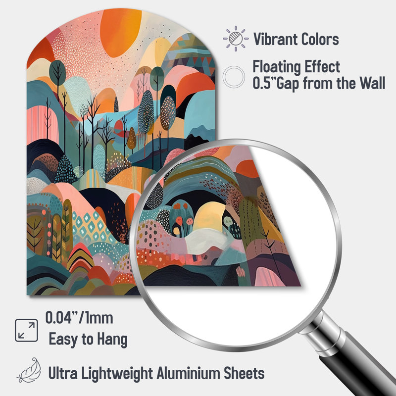 Huntington - arche abstraite minimaliste, décoration murale en métal, sculpture murale asymétrique en métal