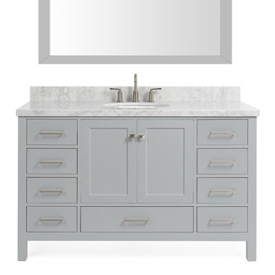 Ensemble de meuble-lavabo simple 55 po avec miroir Amariani