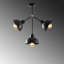 Lustre industriel noir, structure en métal, 18,1 po x 5,9 po x 18,5 po | 3 x douilles E27 de 40 W maximum | Certifié IP20 | Parfait pour la maison, la salle à manger et la cuisine | Design moderne et sobre, luminaire élégant-1041378756