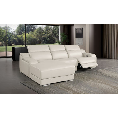 Canapé modulaire en cuir italien fleur de mouton Hillcrest