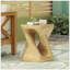 Table d'appoint MGO Twist Shape, texture semblable au bois, couleur naturelle-997196352
