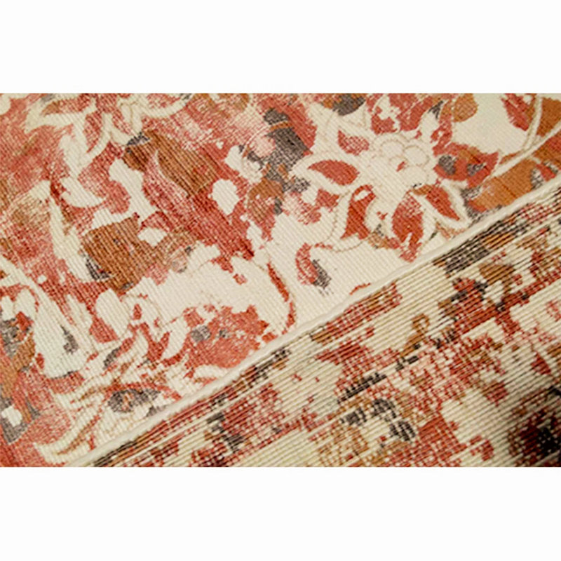 Oriental Area Rug in Rust/Light Gray, Rectangle 2' x 3'