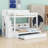 Multifunctional Storage Staircase Bunk Bed With Trundle And Integrated LED，USB，Shelves-766706826