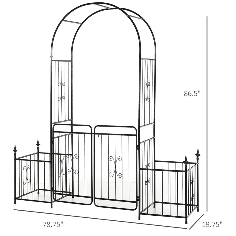 Barrière de jardin Outsunny