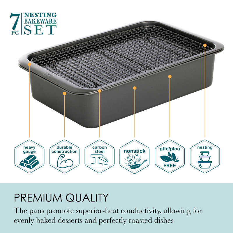 Chicago Metallic 7-piece Nesting Bakeware Set