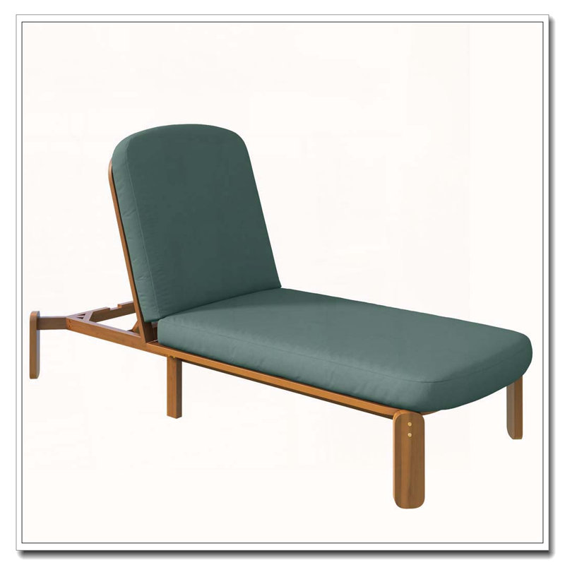 Chaise longue d'extérieur ajustable, Vert