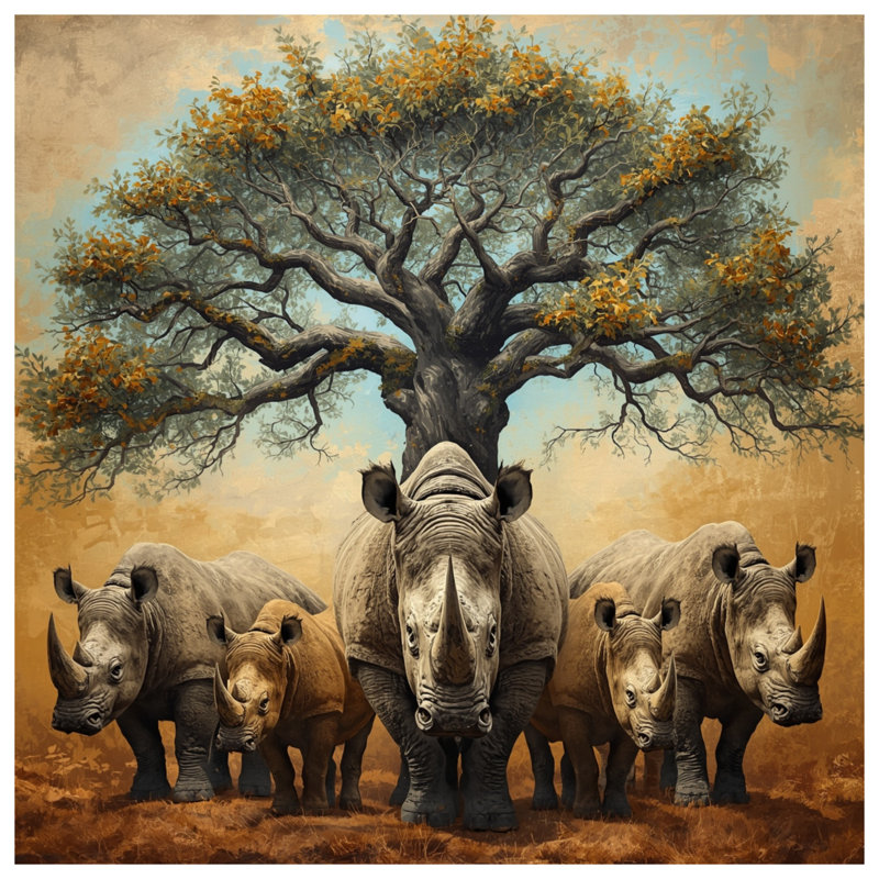 Rideaux de douche Rhinocerose, 70in W x 72in H