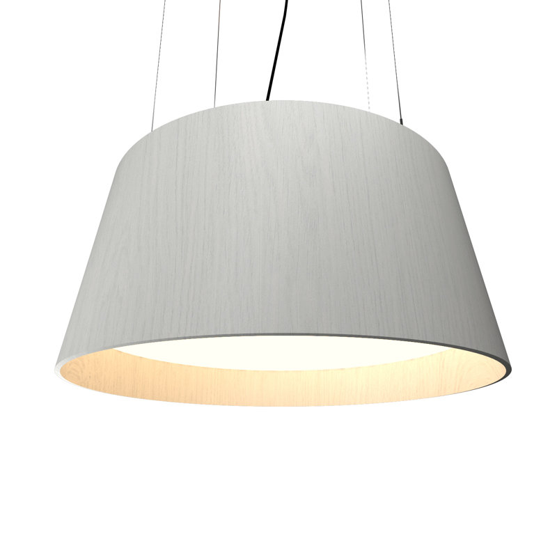 1 - Light LED Pendant, 13.78" H x 29.53" W x 29.53" D, Organic White