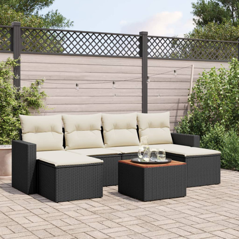 Vidaxl Garden Sofa Set Black