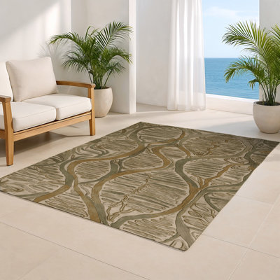Tapis d'intérieur et d'extérieur brun Nature