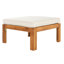 Ensemble de conversation modulaire d'extérieur pour terrasse, 5, bois franc, coussins beiges, modulaire de jardin, bois naturel, confort