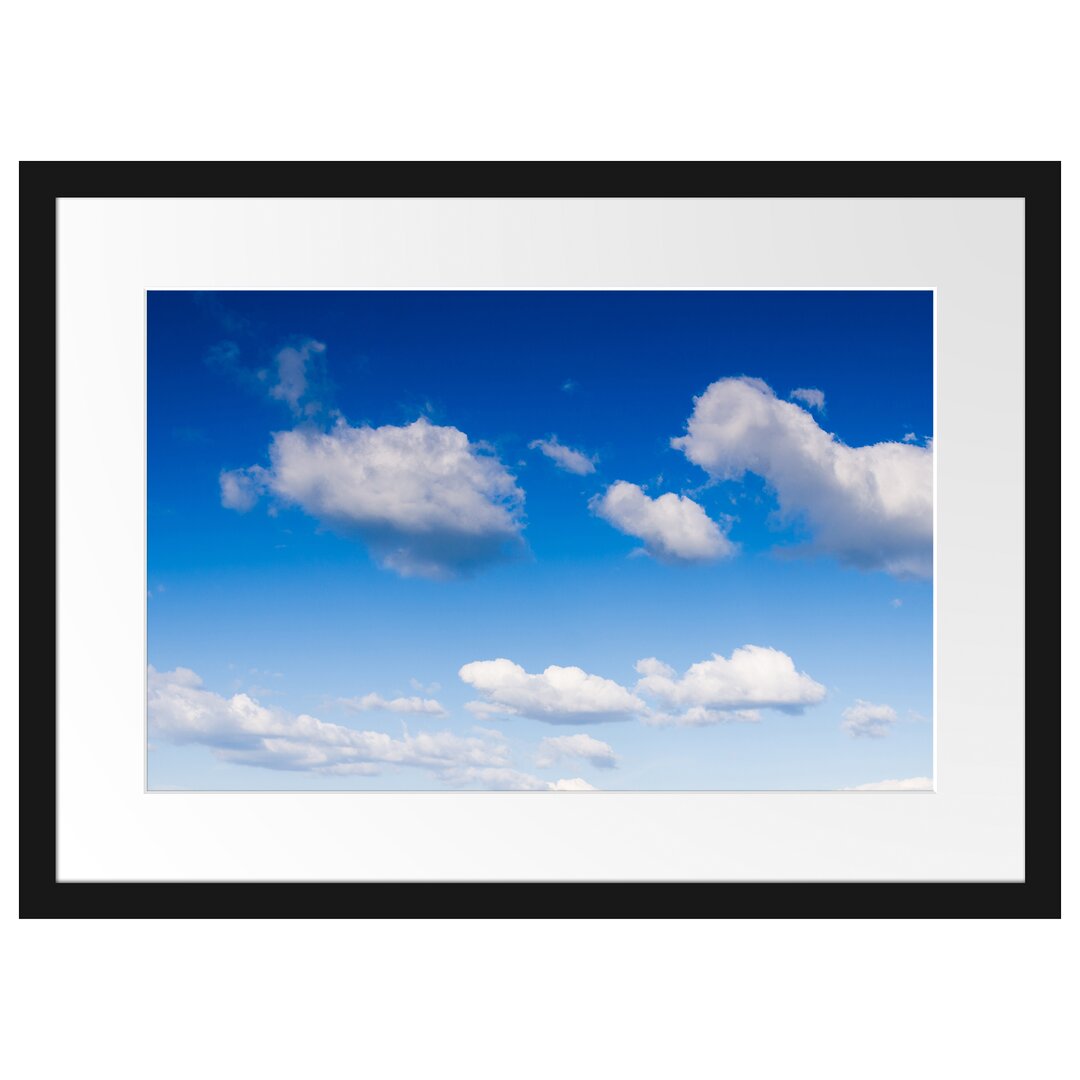 Gerahmtes Poster Wolken am blauen Himmel