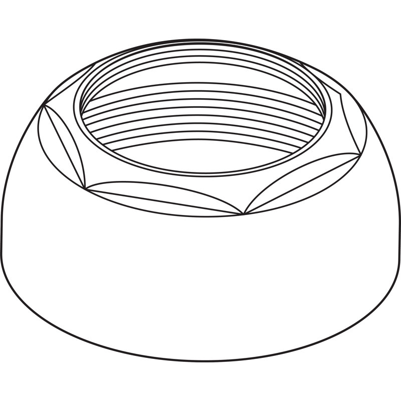 Ecrou de capot de 1 po, Acier inoxydable Brilliance