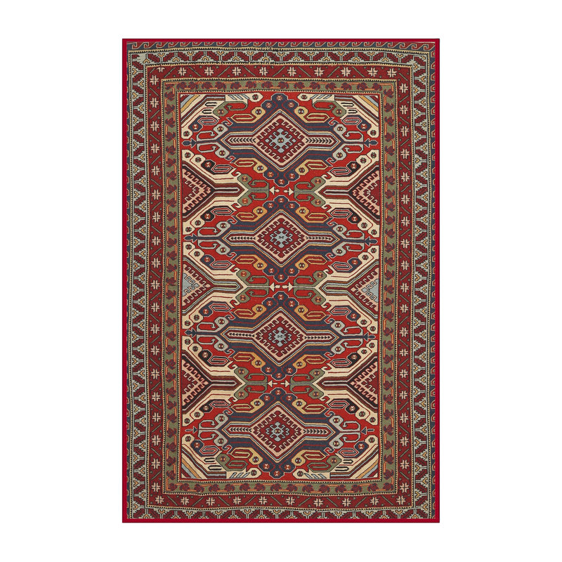 Tapis rouge à motif sud-ouest, Rectangle 5 pi x 7 pi