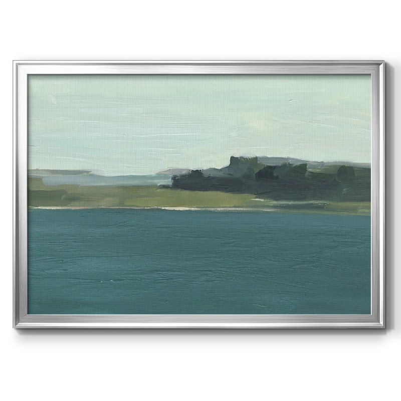 Calming Lake View II, reproduction d'art sur toile, H 14 po x l 20 po x P 1,5 po, Argent