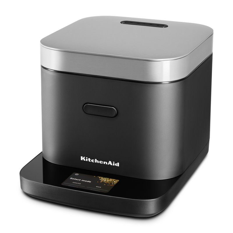 Cuiseur à grain et à riz KitchenAid® avec balance intégrée et technologie de coulée précise - noir mat, Black Matte