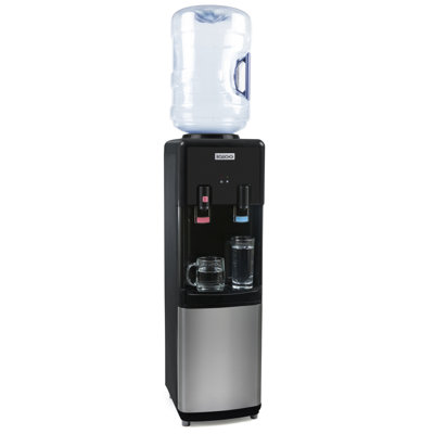 Refroidisseur d'eau électrique autoportant à chargement par le haut avec options de température chaude et froide en noir