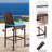 Outdoor Bar Set For Patio 6Pcs Outdoor Bar Tables And Chairs Set All Weather Bar Height High Top Outdoor Tables And Chairs Wicker Bar Stools Set Of 4 Tall Patio Table For Outside Balcony Brown (Blue)