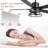 46 Inch Industrial Ceiling Fan with Light Modern Black Large Caged Ceiling Fans, DC Motor 6 Speeds Indoor Ceiling Fans-1160349073