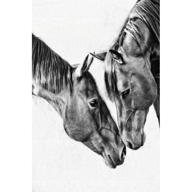 «Equine Portrait VI» par PHBurchett - peinture sur toile tendue, H 36 po x l 24 po
