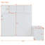 Grand lit escamotable mural avec bureau, tablettes de rangement et grands armoires, blanc