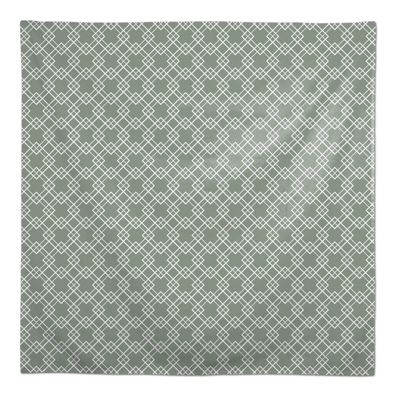 Matthieu Geometric Square Tablecloth, Green