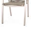 Chaise de salle à manger d'extérieur moderne en aluminium avec siège en corde (ensemble de 2)